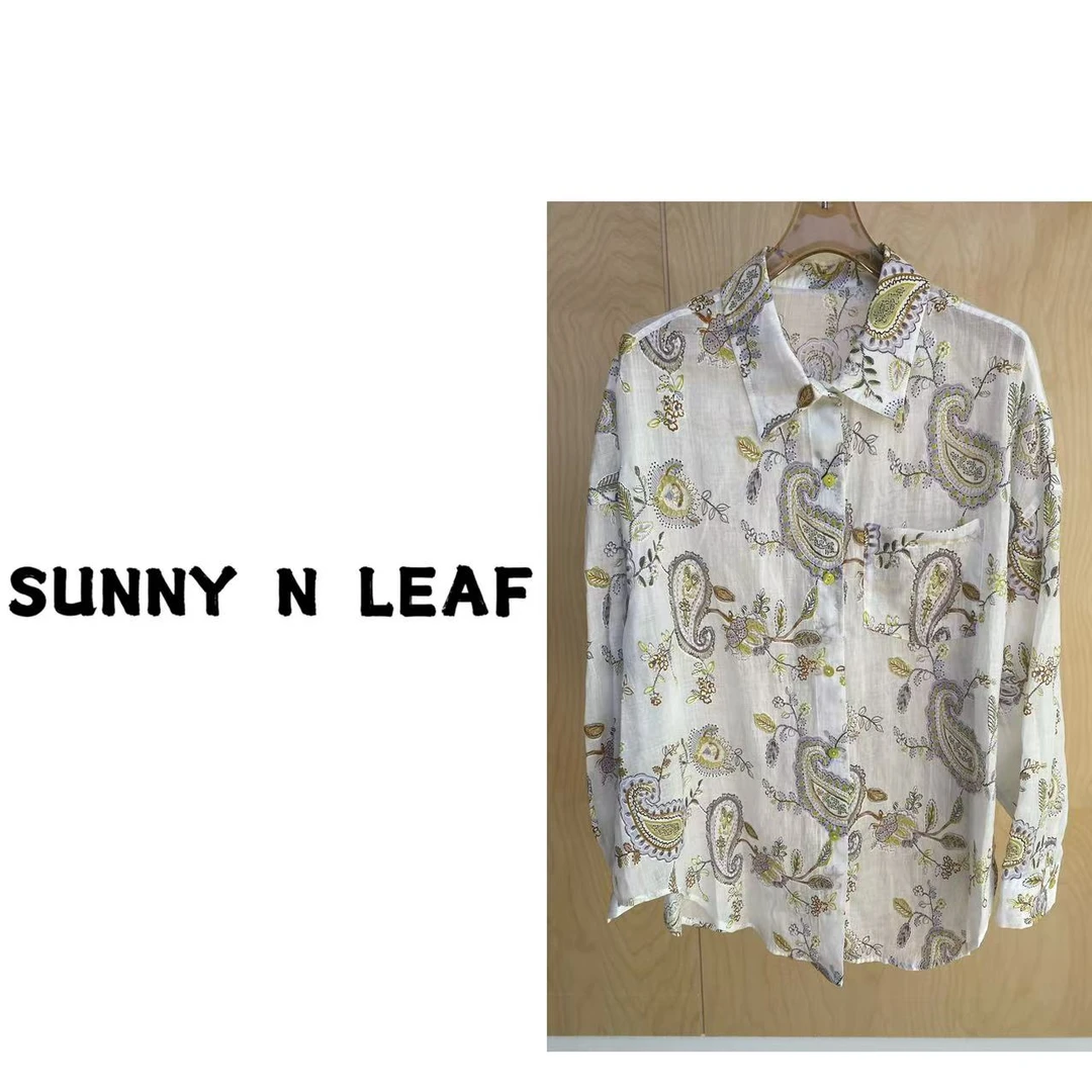 SUNNY N LEAF 夏季亚麻刺绣宽松时尚套装  ZS318 ZS319