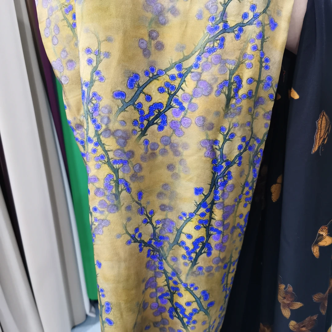 醋酸棉布料宝兰花尺码全