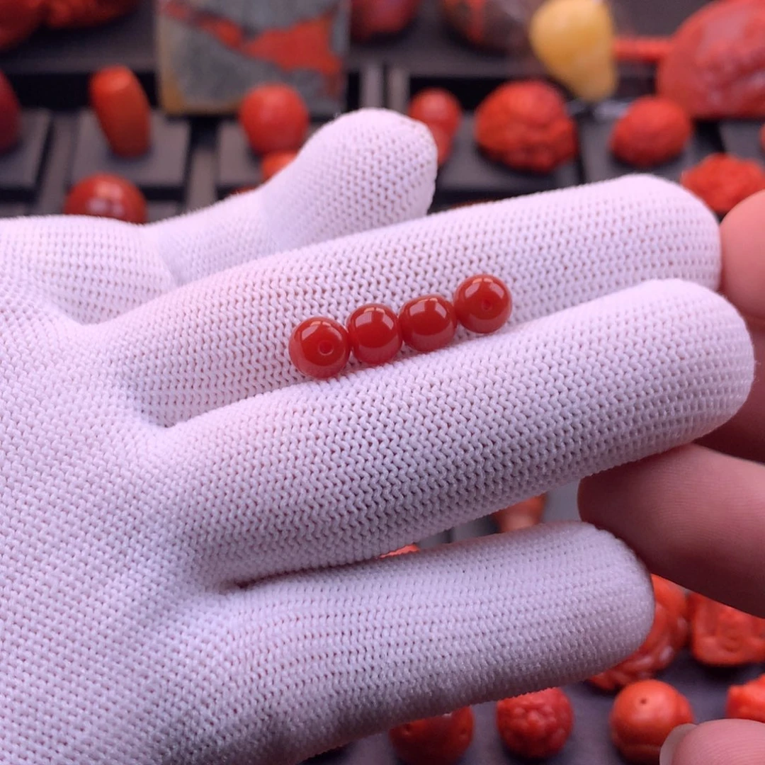 南红玛瑙未镶嵌川料原矿锦红老型单珠7mm（多样性发其一