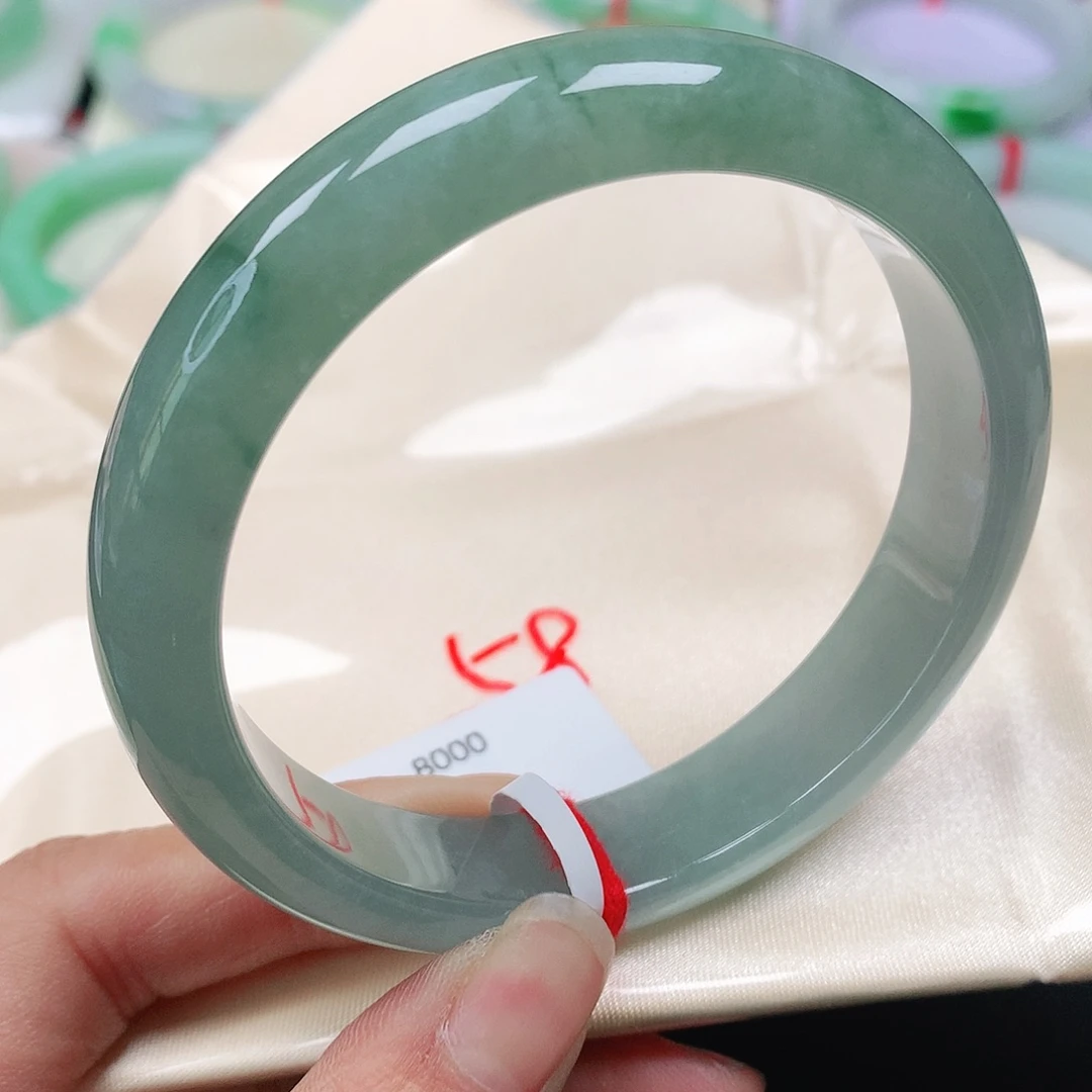 翡翠手镯未镶嵌天然翡翠手镯58