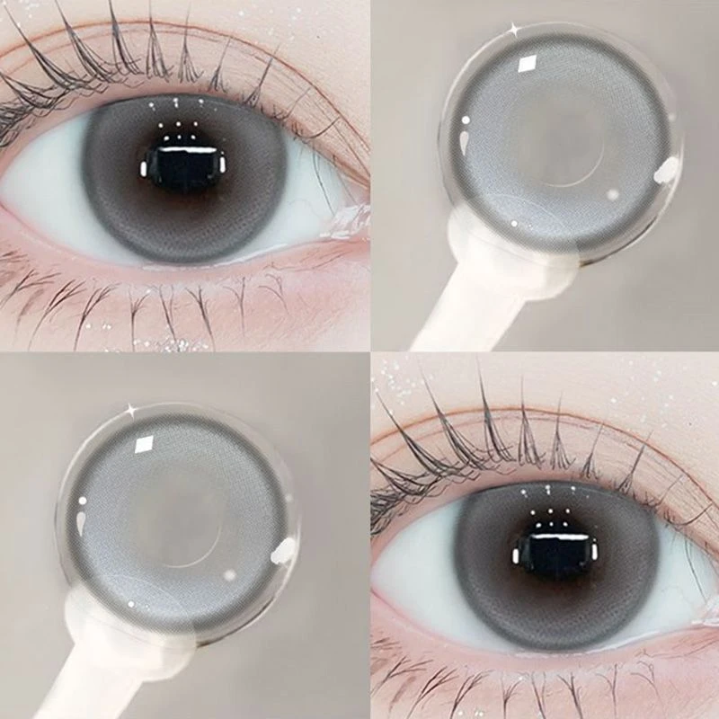 OVOLOOK雾之都美瞳混血显色水润灰小直径半年抛隐形眼镜冥夜女巫