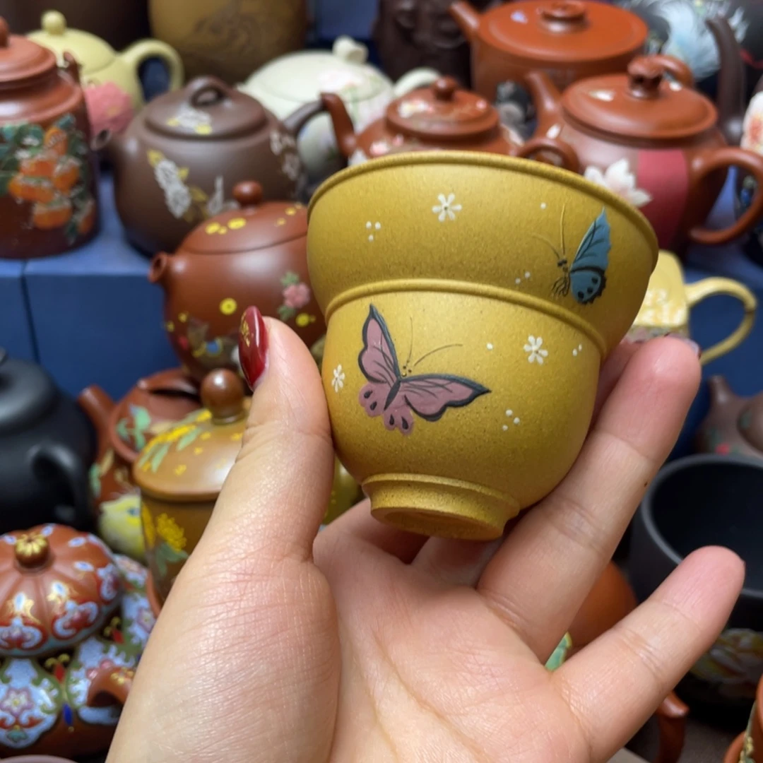 茶杯红泥紫砂主人杯100cc