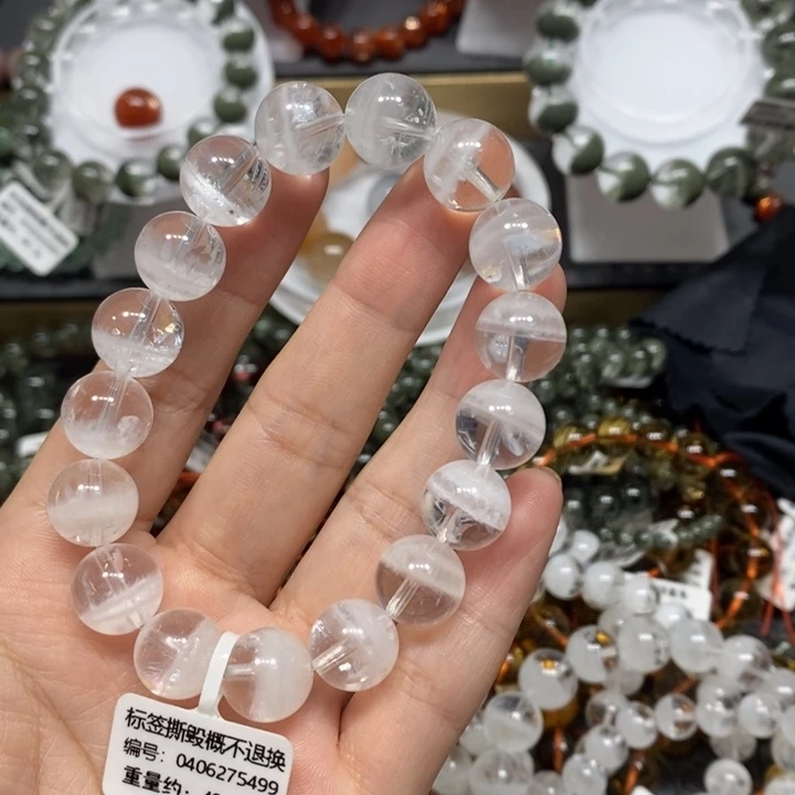 水晶未镶嵌手链白幽灵手链
