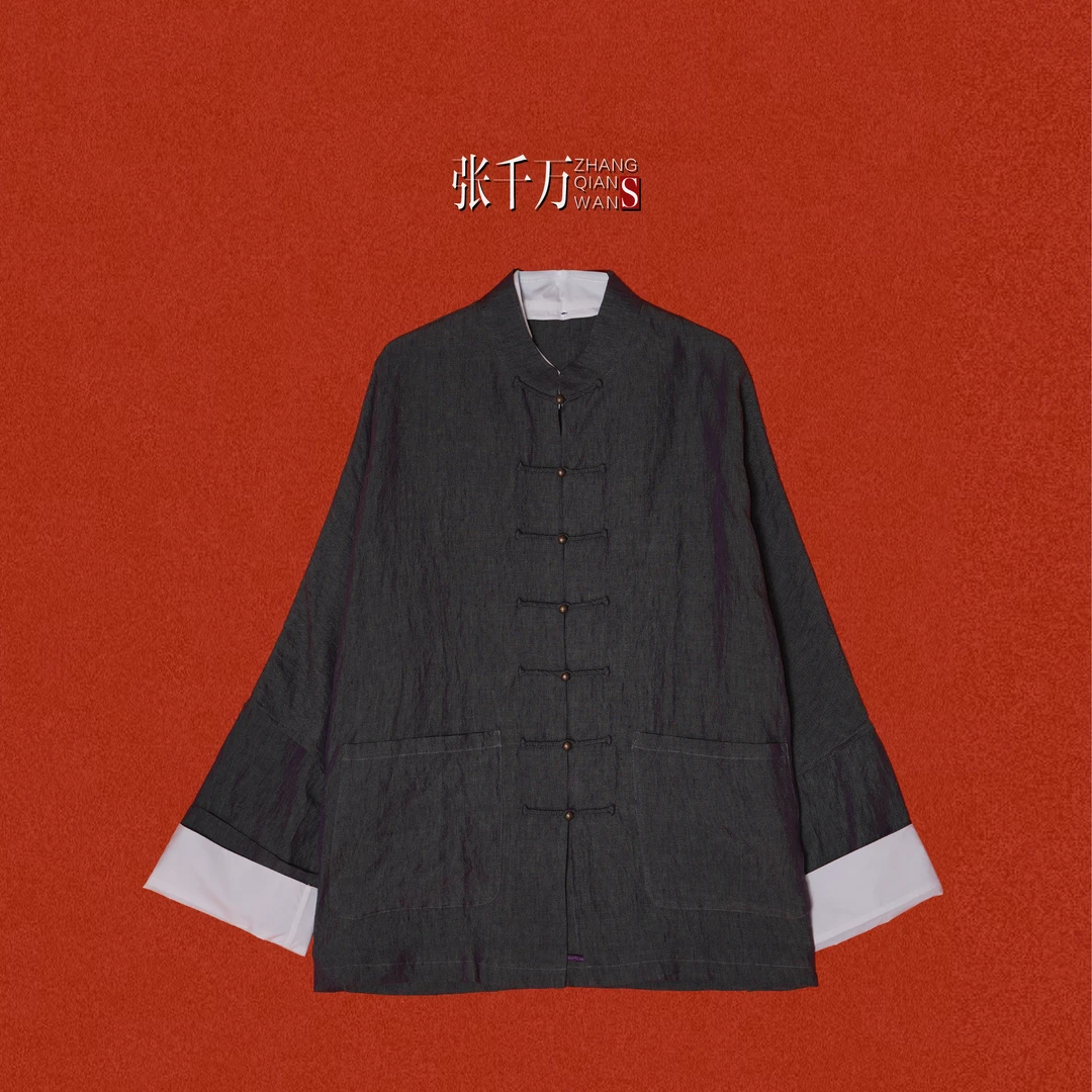 【张千万】秋季宽松中国风长袖纯色S76289