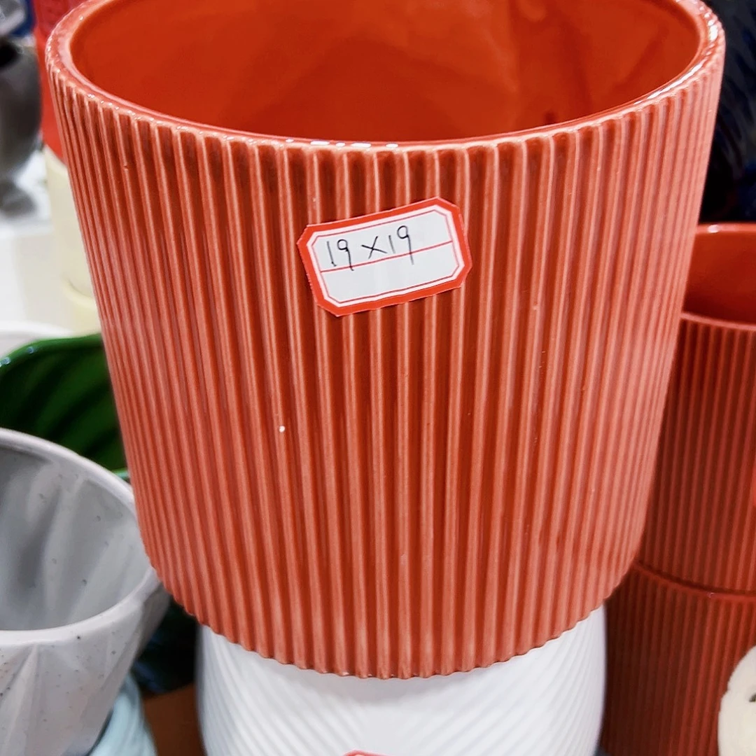 有孔外贸尾单陶瓷花盆凑单10米包邮