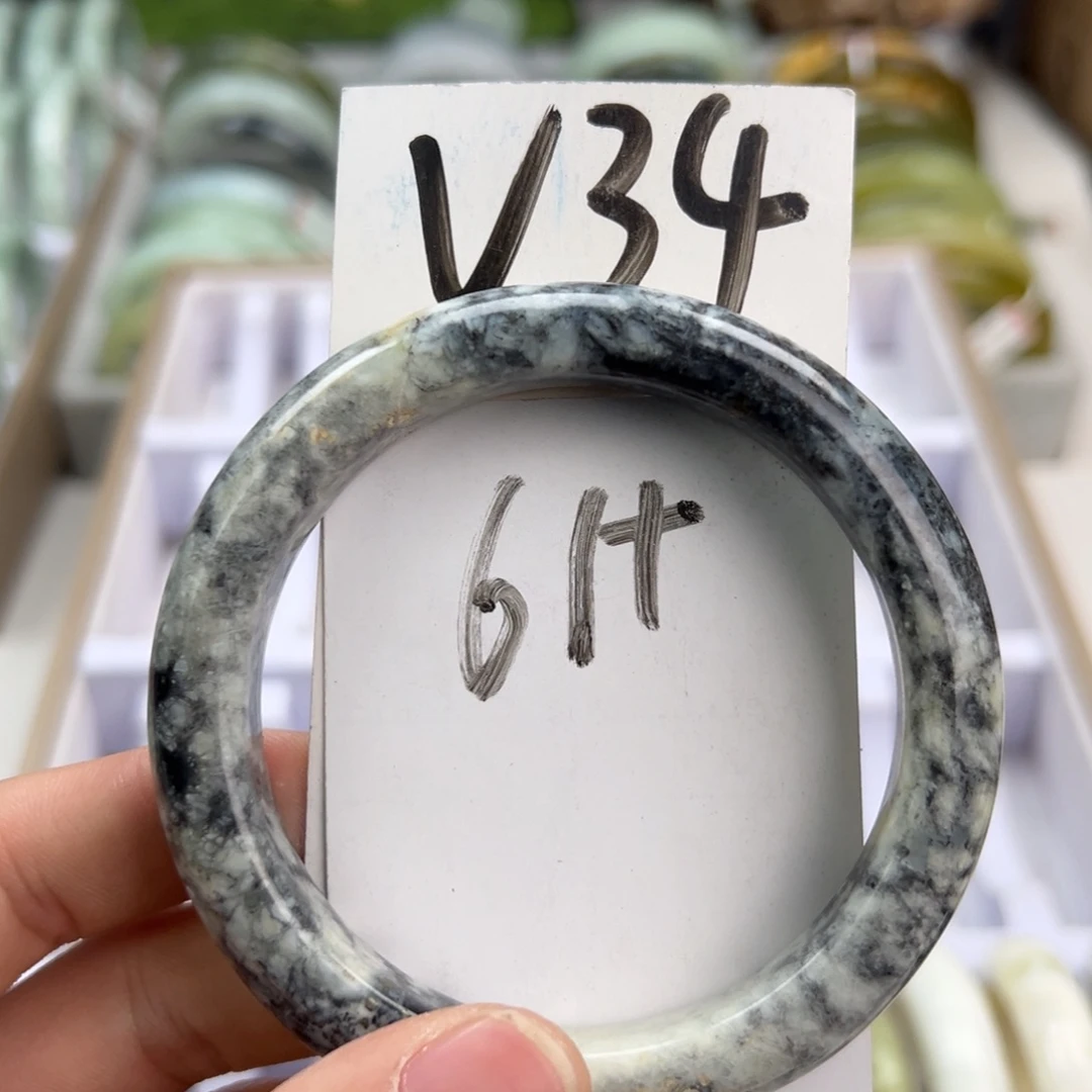 岫玉手镯未镶嵌天然岫玉微瑕