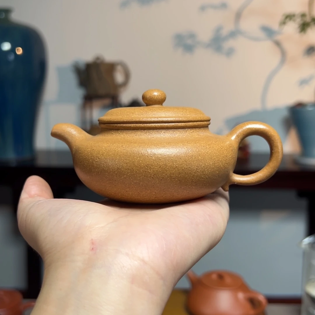 茶壶紫砂仿古黄金段150