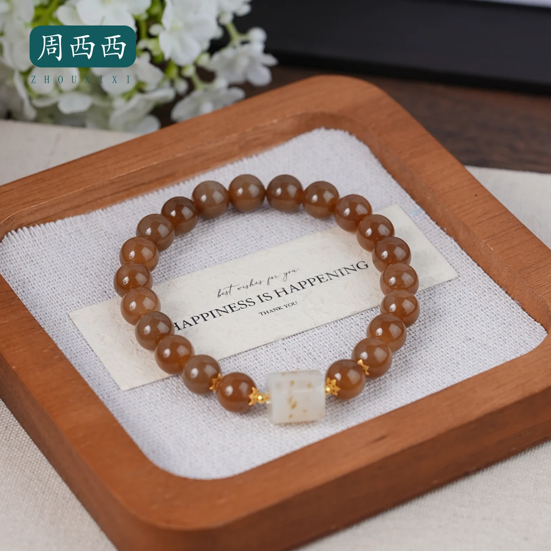 周西西精美18K糖玉桶珠路路通8mm时尚气质百搭多样性发货19791