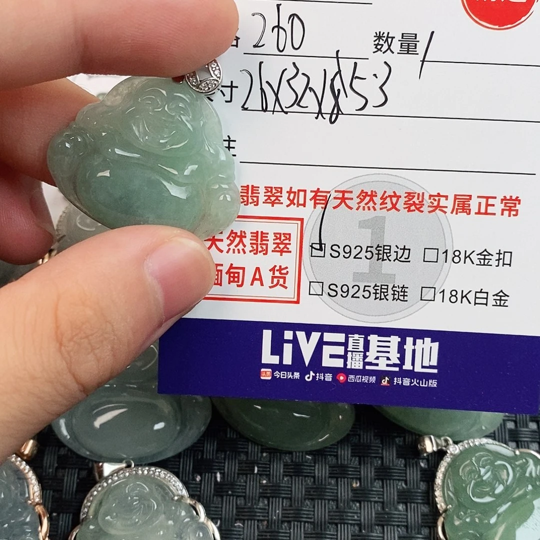 翡翠银S925镶嵌颈饰