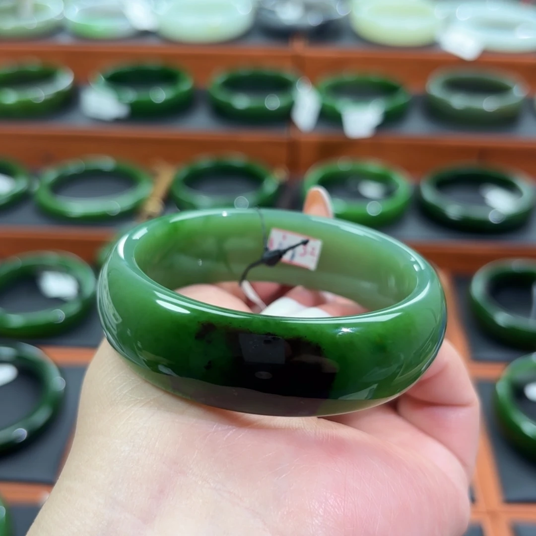 和田玉未镶嵌手镯56-57