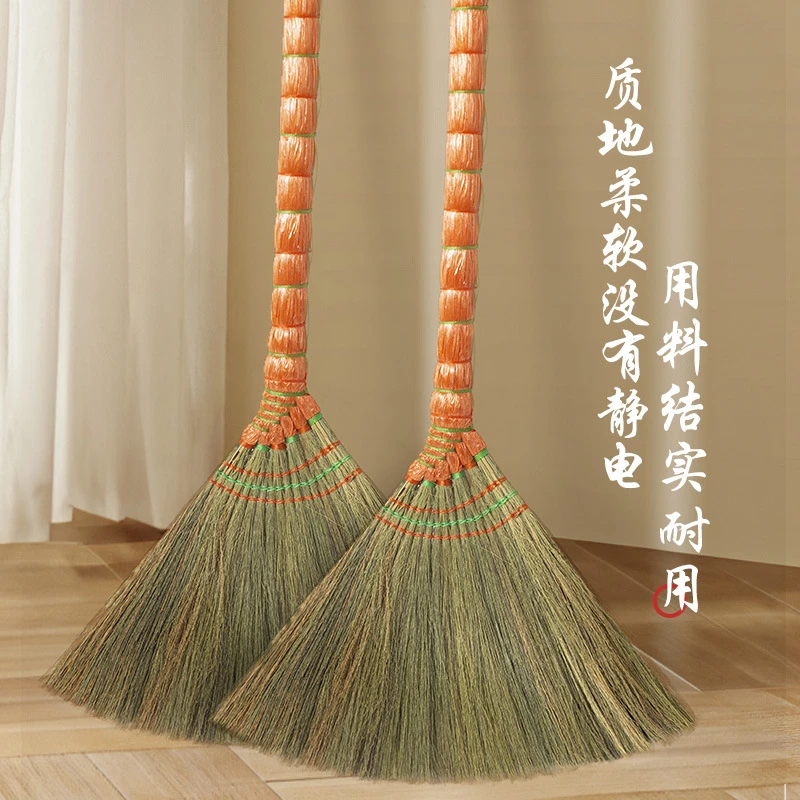 新款芒草扫把家用手工扫地笤帚耐用扫帚软毛不粘老式把庭院扫帚