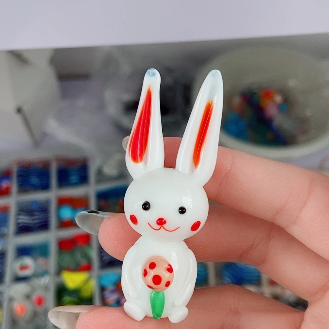 手工艺品琉璃兔子