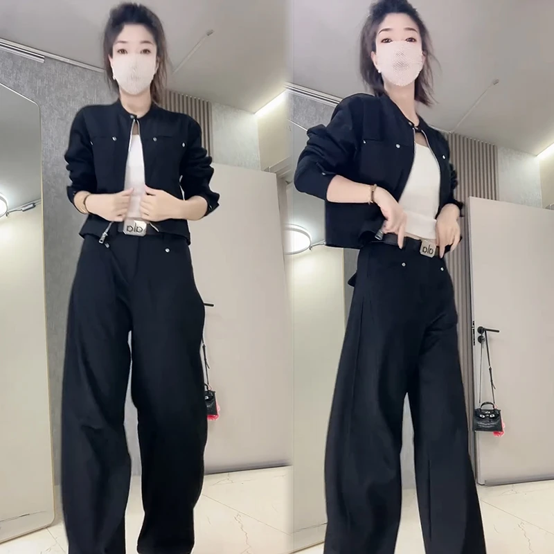 2025秋季新款时尚显瘦气质网红高档洋气女高级百搭宽松大码两件套