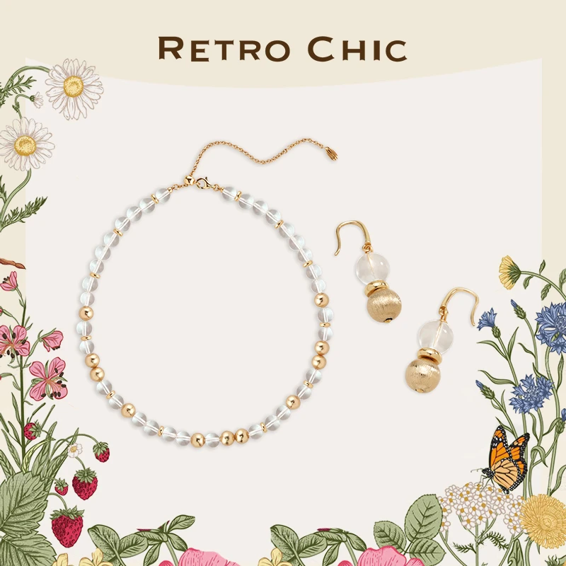 铜合金项链 RC RETRO CHIC 意大利复古时尚首饰 果壳双珠二件套