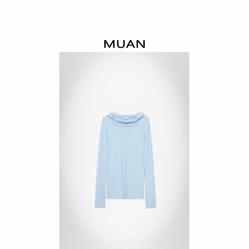 木岸MUAN:《海盐帽衫》定制宽松高级打底百搭简约上衣女CQ-JD-8356