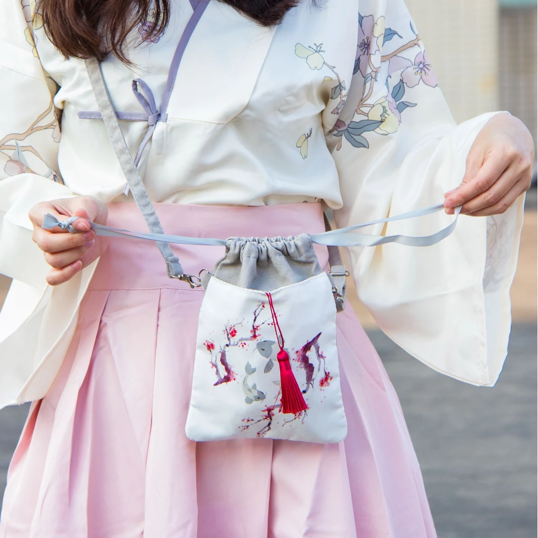 古风小布包女斜挎单肩迷你复古中国风汉服百搭夏天散步手机包挎包