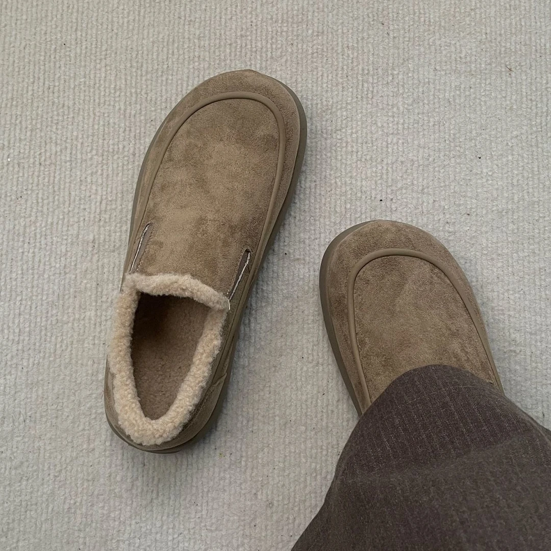 小土豆男士棉鞋加绒全包勃肯鞋冬季新款加厚休闲懒人户外潮雪地靴