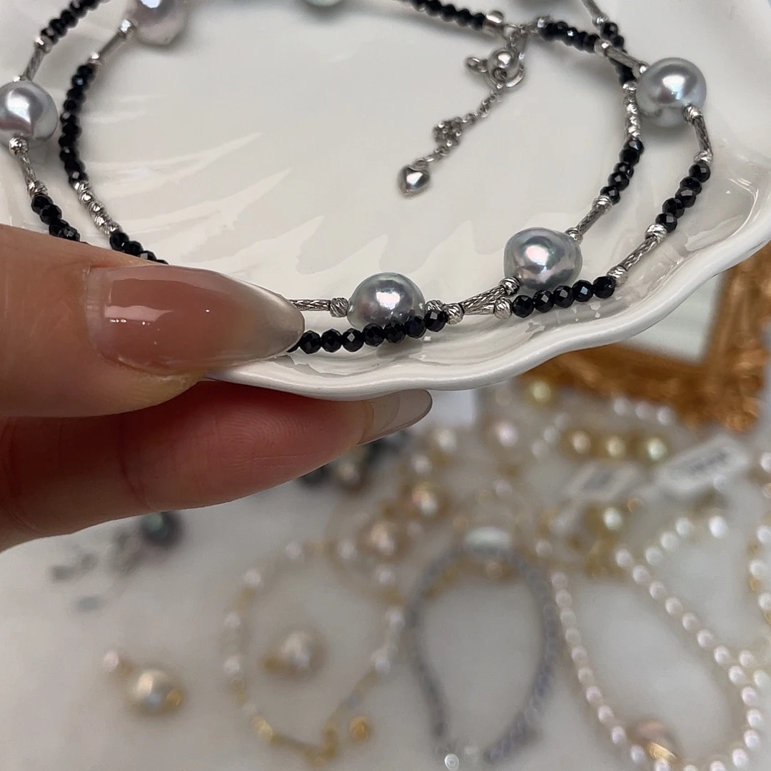 海水珍珠颈饰银S925镶嵌