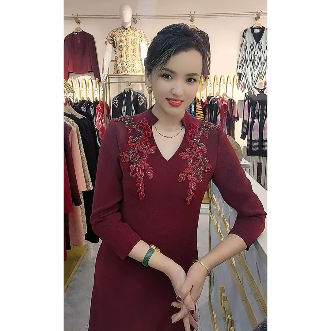 新款时尚来长袖连衣裙