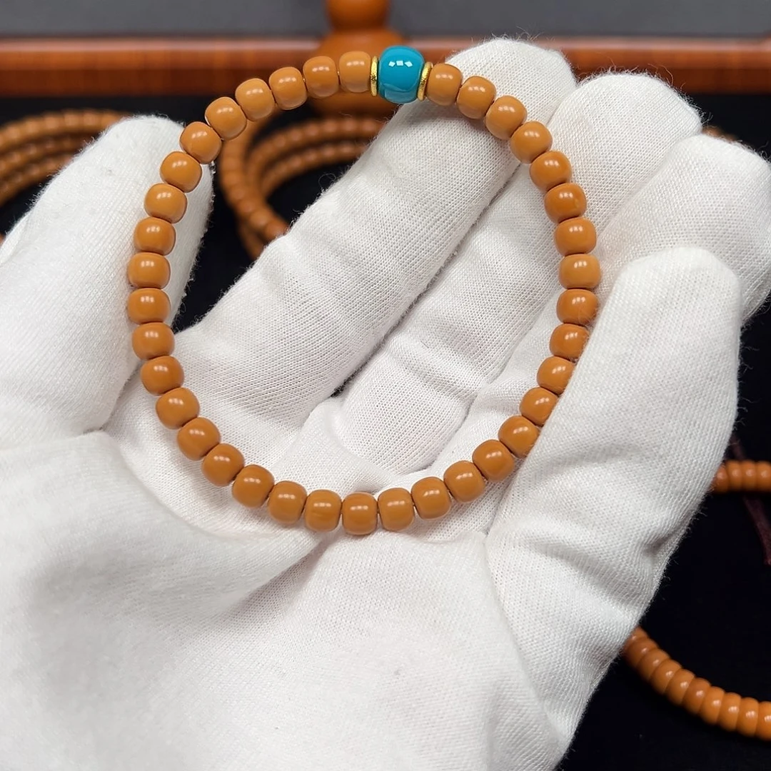 杨***墨手串/手链橄榄核橄榄核尖老挝老型单圈6.3