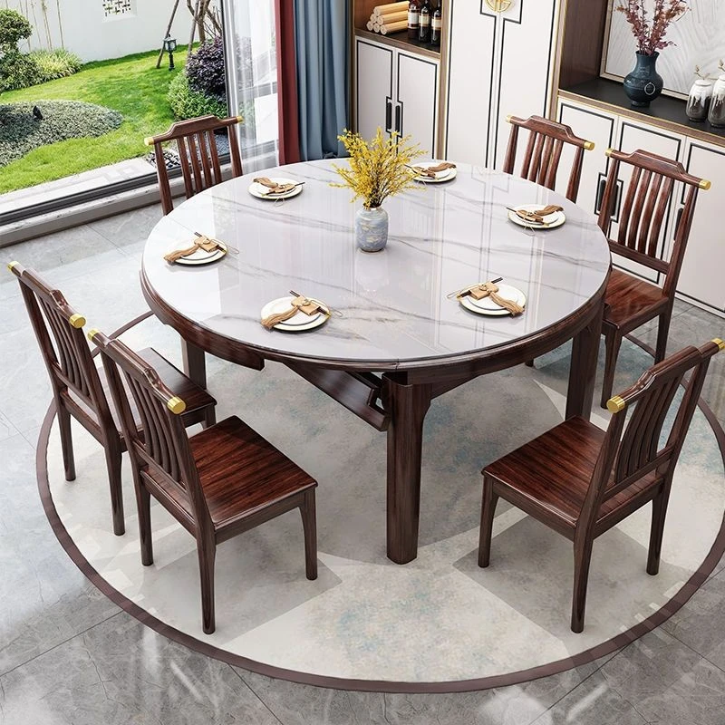 【专属链接】乌金木工艺实木框架折叠餐桌椅家用小户型【非请勿拍