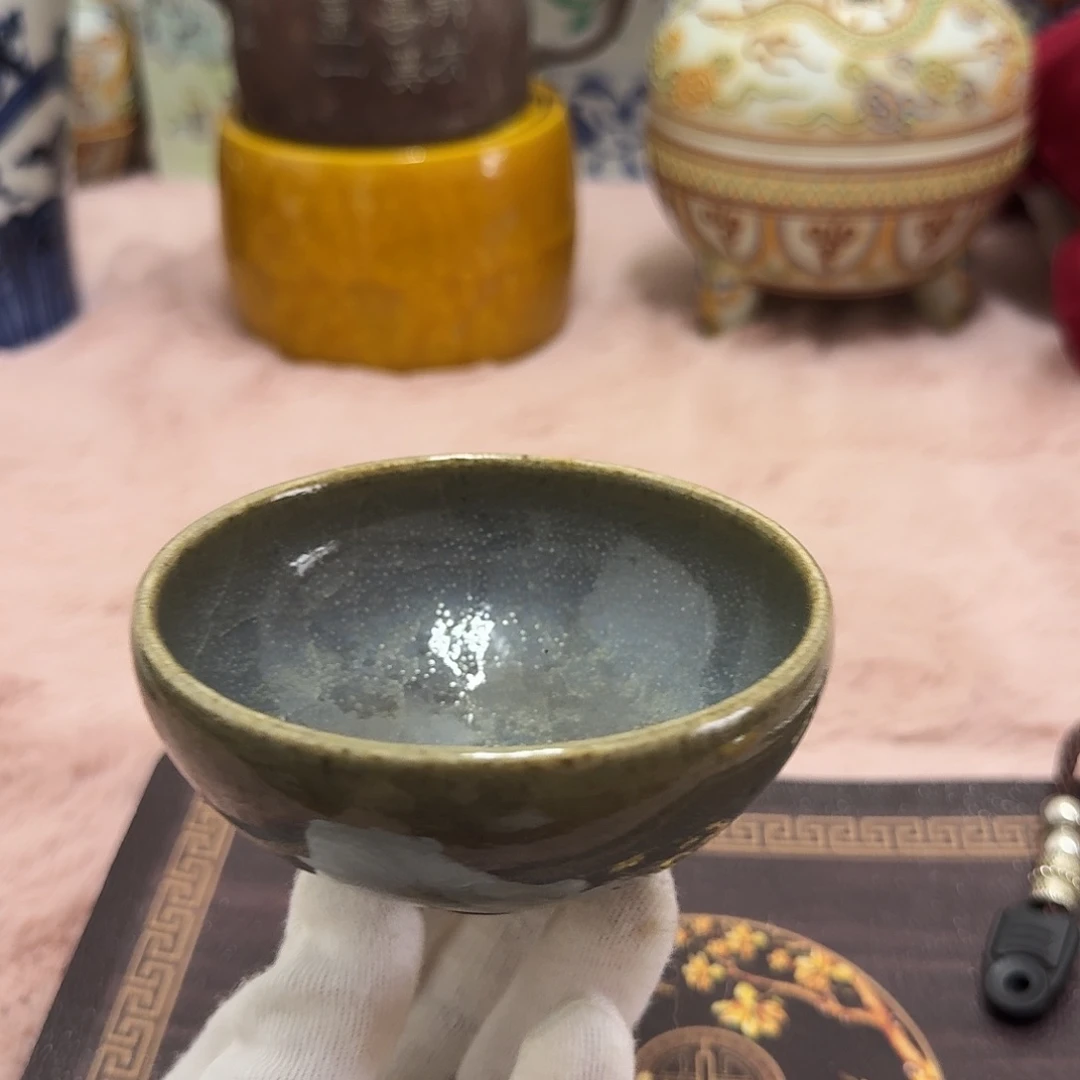 阿***明瓷片青瓷盏一件完整完整