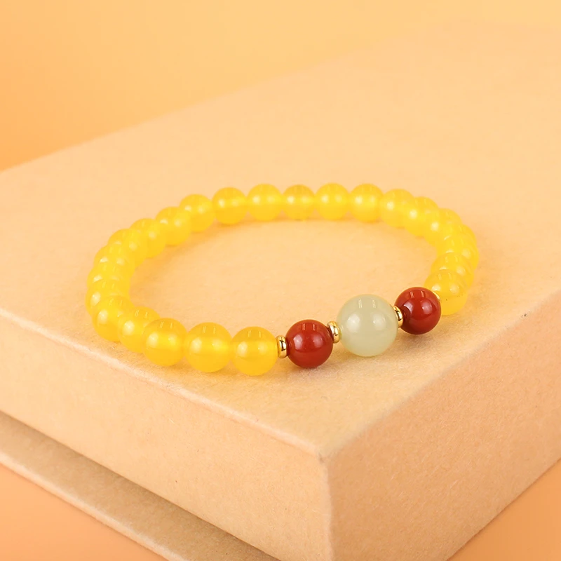 天然黄玛瑙南红手串手链DNF-603