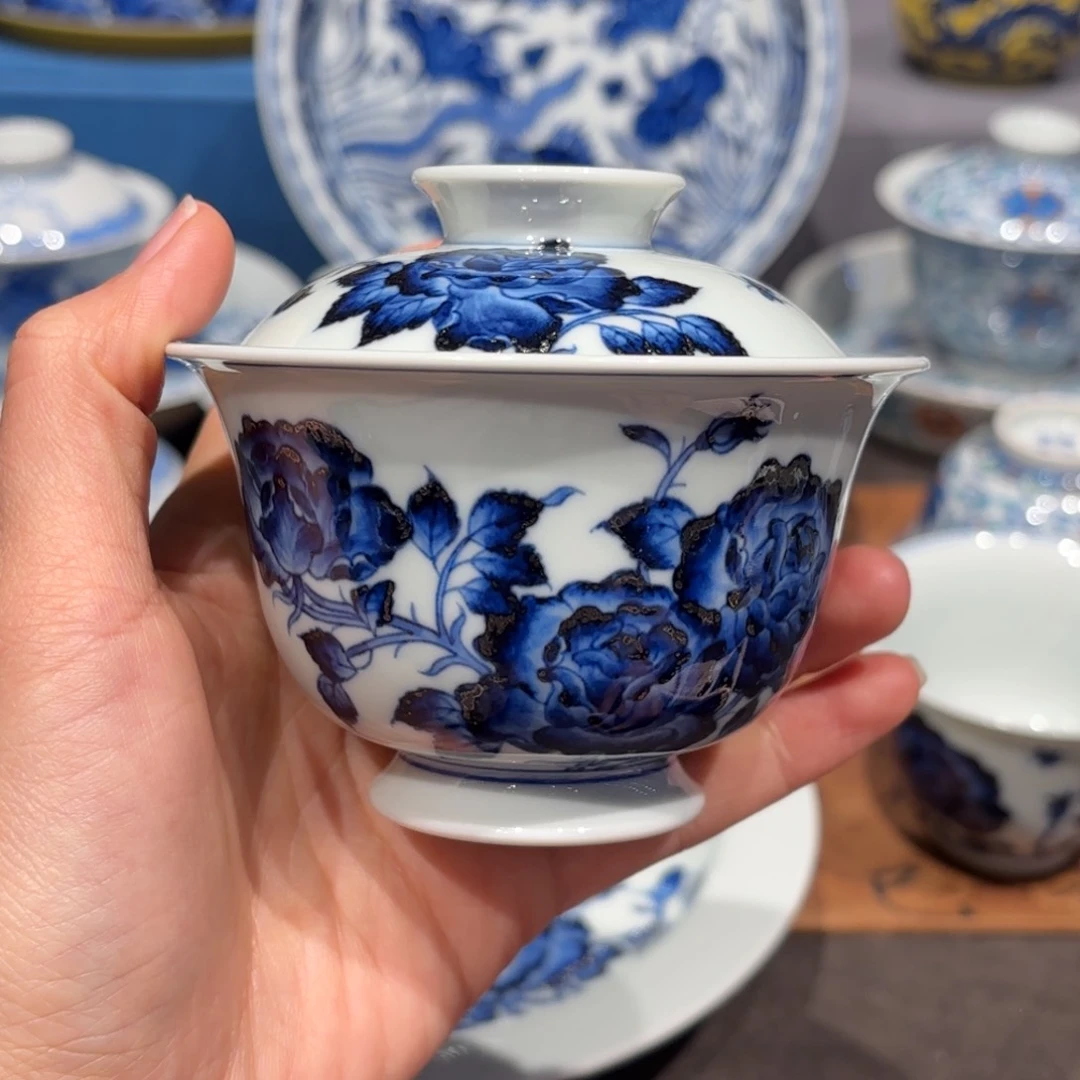 瓷片手工手绘陶瓷茶具