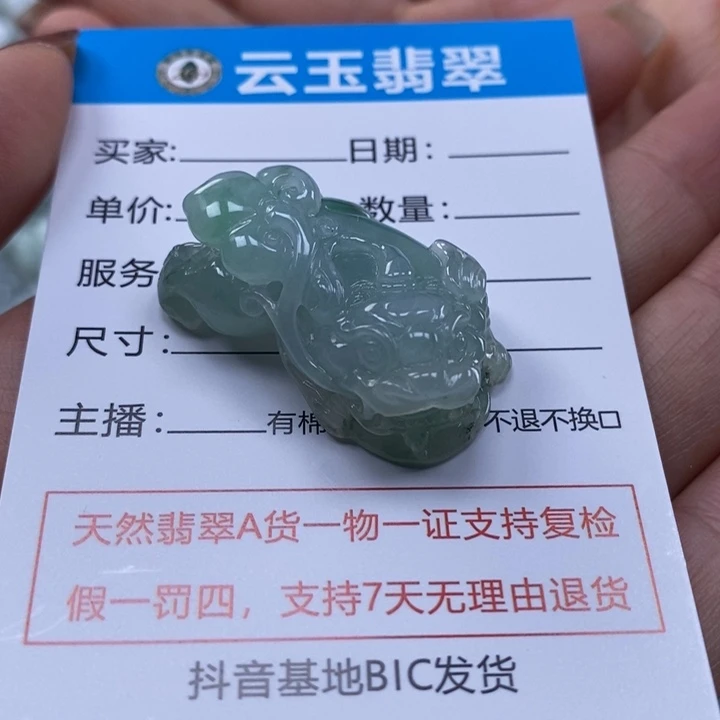 翡翠未镶嵌颈饰多人貔貅