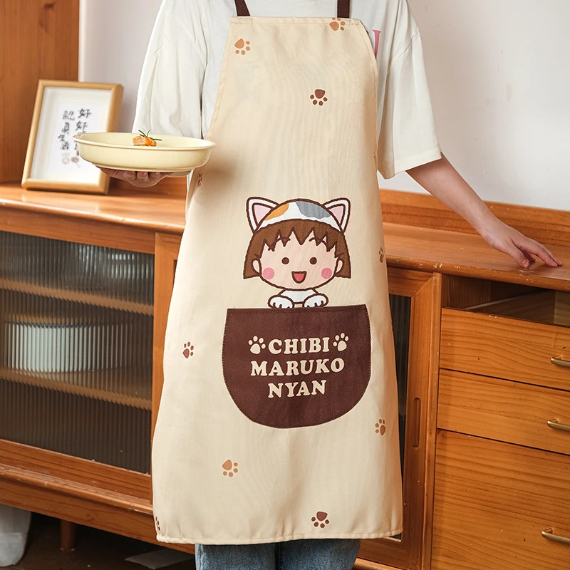 【摩登主妇&樱桃小丸子】围裙家用厨房防水防油2024新款可爱罩衣