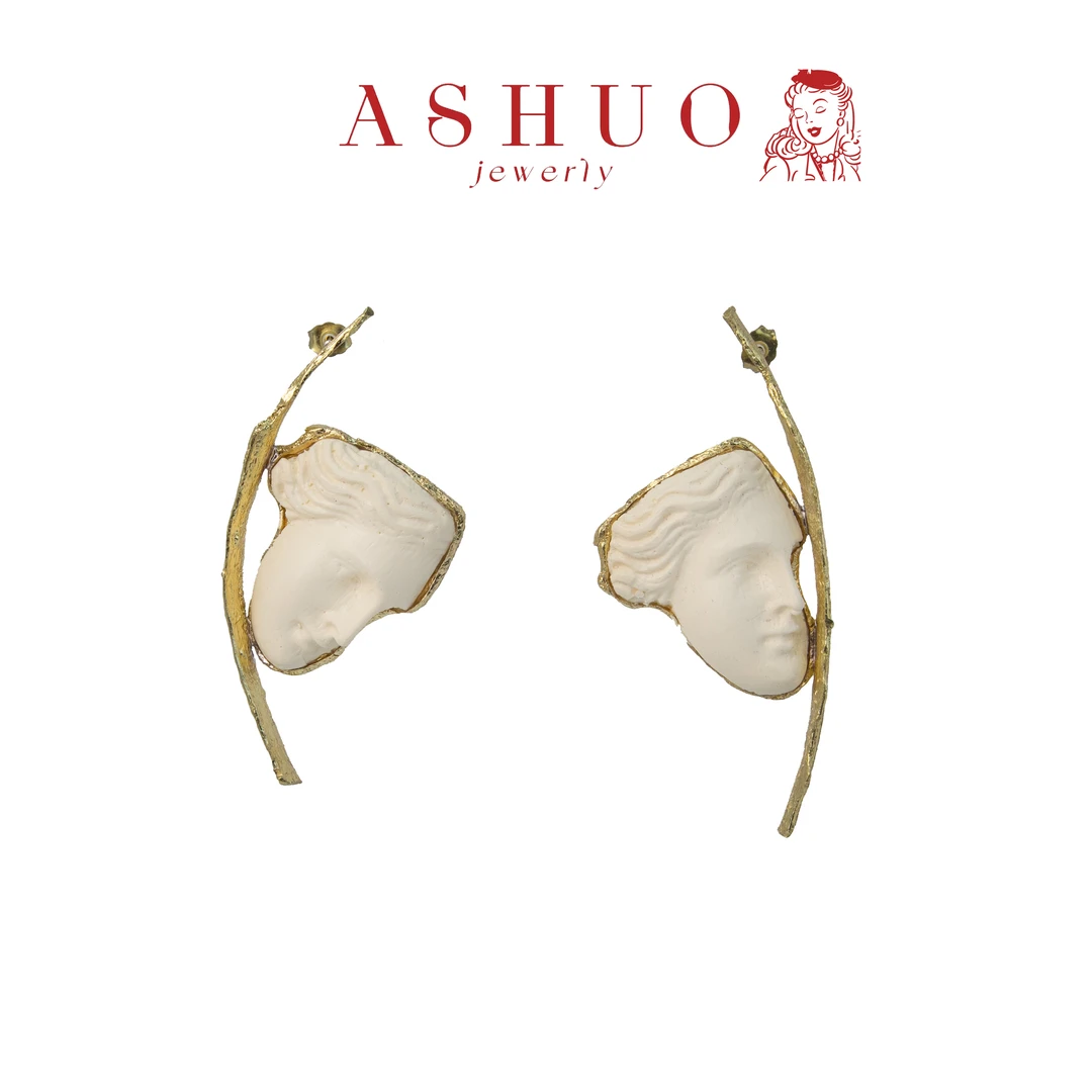 铜合金耳饰 阿烁中古 Kalliope  as9879