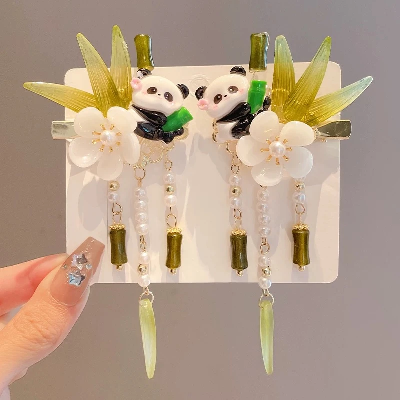 GF420 儿童新年发夹女童古风汉服头饰女孩国风锦鲤发卡宝宝流苏拜