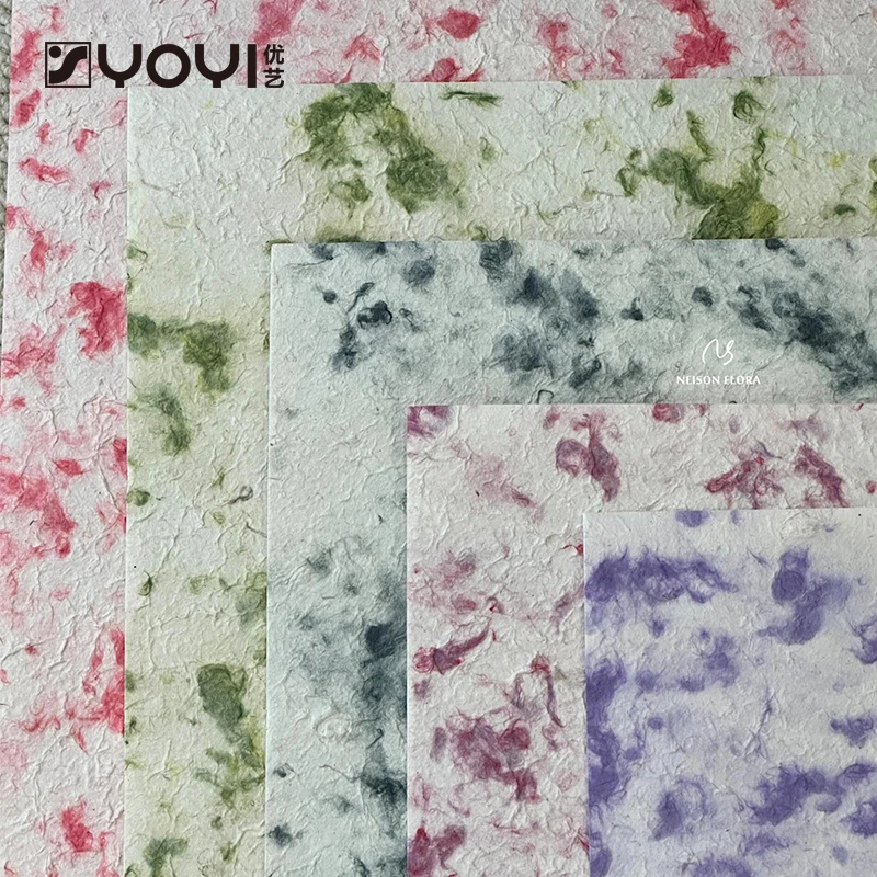 优艺 手撕喷墨东巴纸手工肌理纸复古系列鲜花束包装纸diy鲜花资材