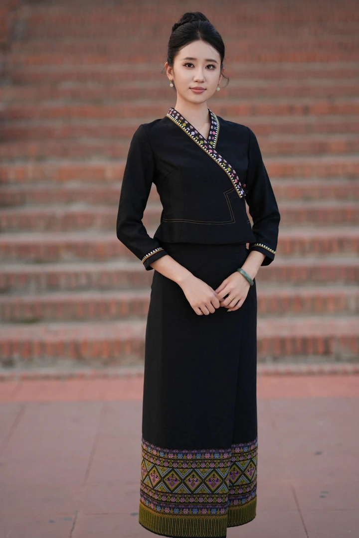 曼景森玉家人民族服饰气质民族风傣装服饰复古