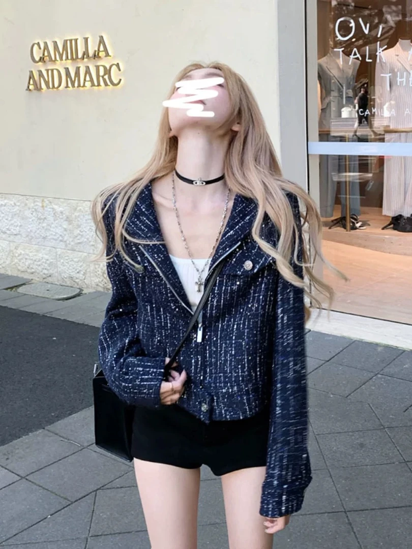 小香风包袖轻熟风女秋季短外套百搭设计感炸街AM25891