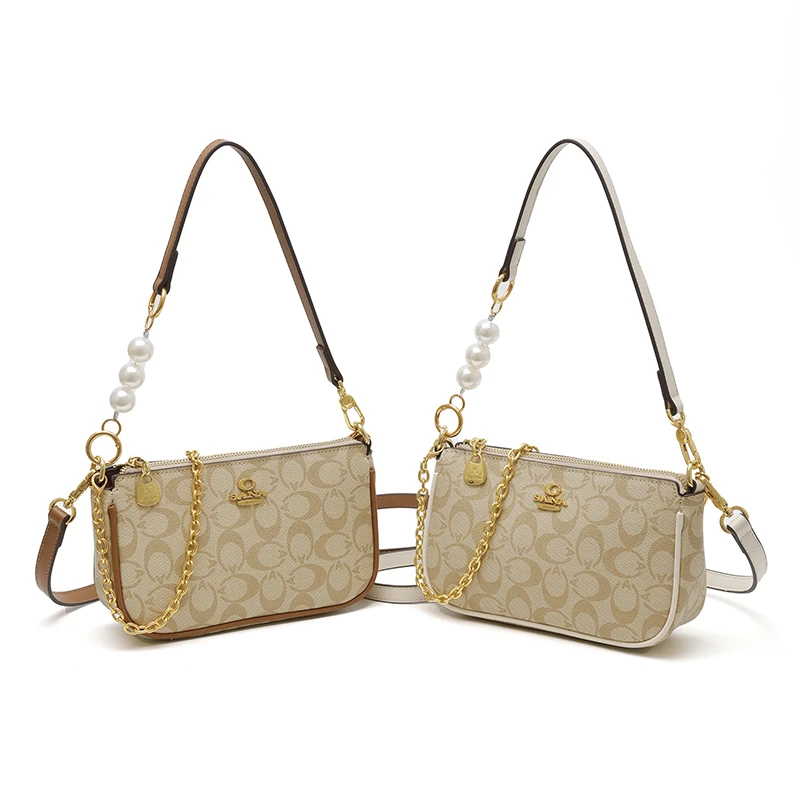 【赛安娜】2025夏新款时尚百搭复古小众高级感麻将包可单肩斜挎