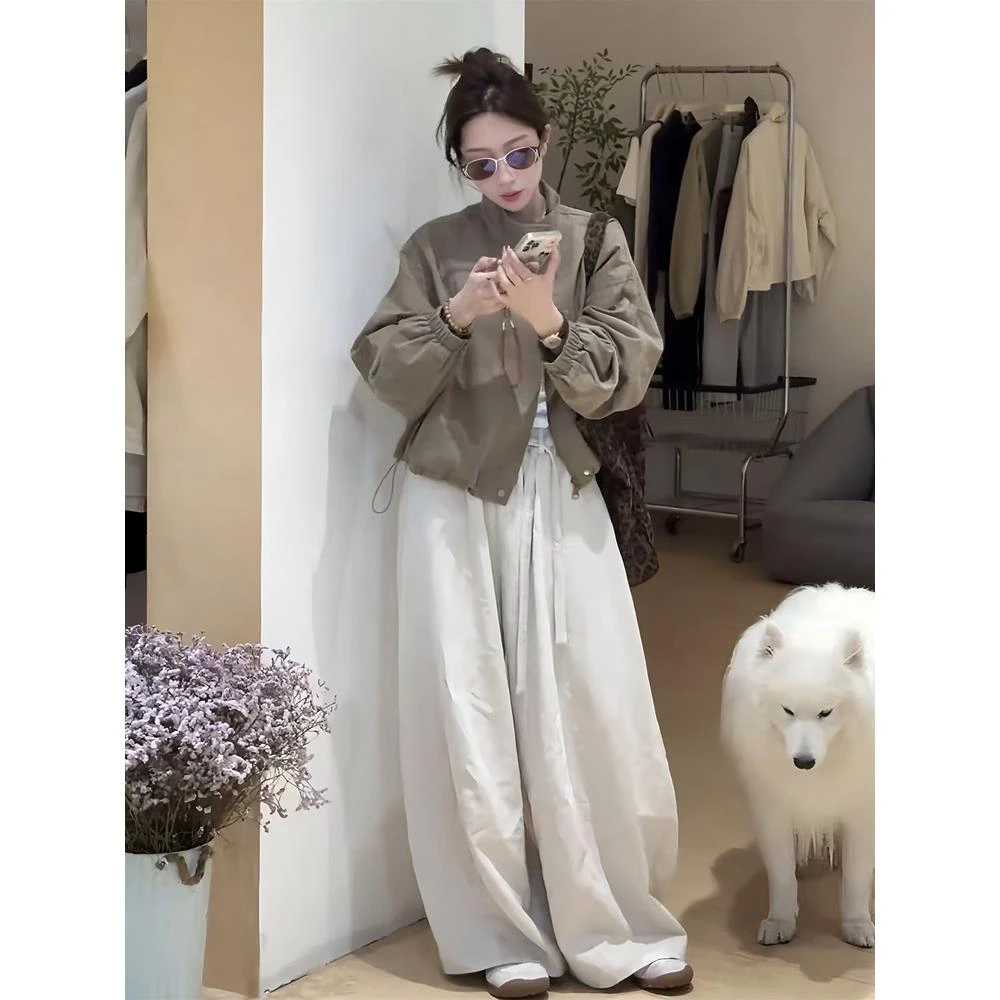 韩系工装设计感短款外套女爆款秋季新款休闲复古时尚百搭短款风衣
