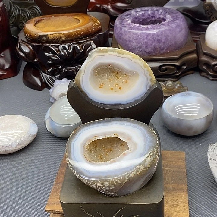 未镶嵌摆件紫晶聚宝盆