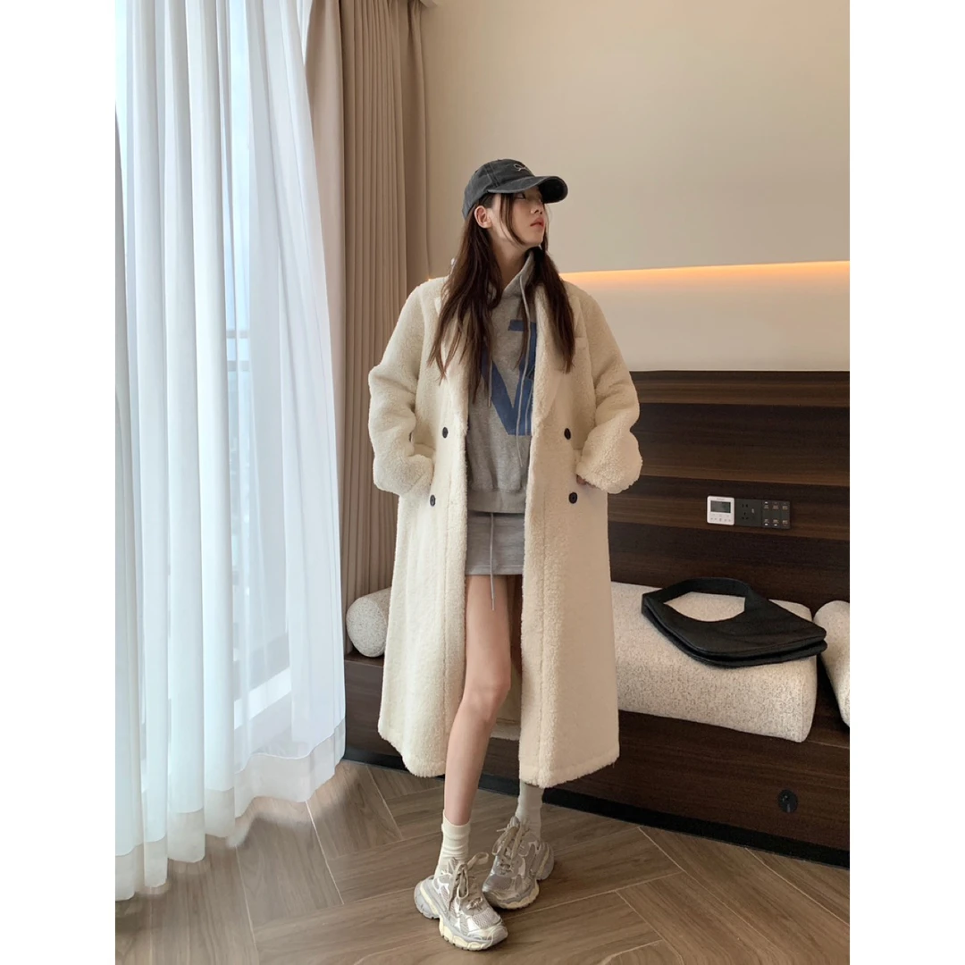 【暖冬密码】网红款大衣宽松中长款加厚韩版秋冬防寒过膝外套