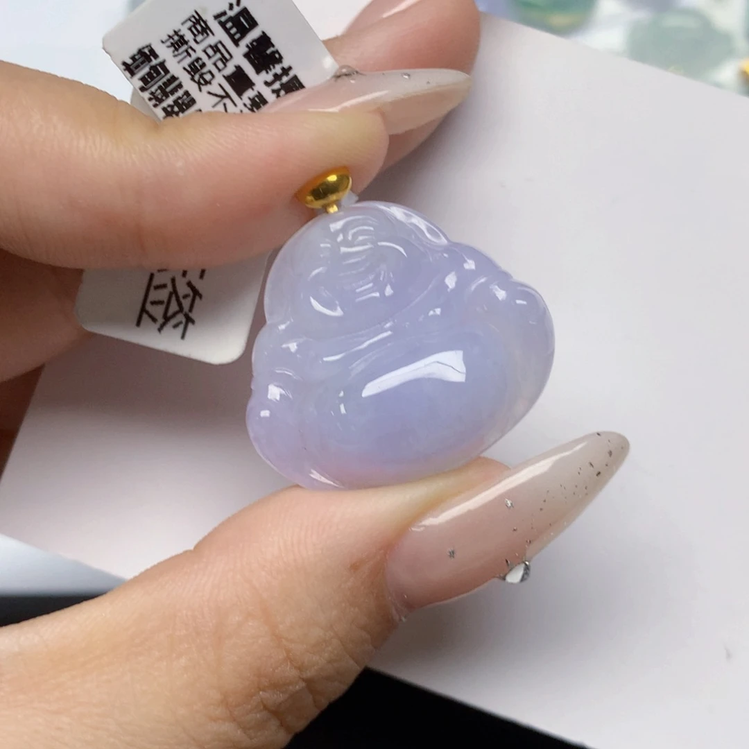 颈饰18K金镶嵌翡翠