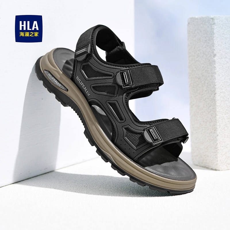 HLA/海澜之家2025新款凉鞋男士时尚休闲凉鞋耐磨耐磨舒适沙滩鞋子