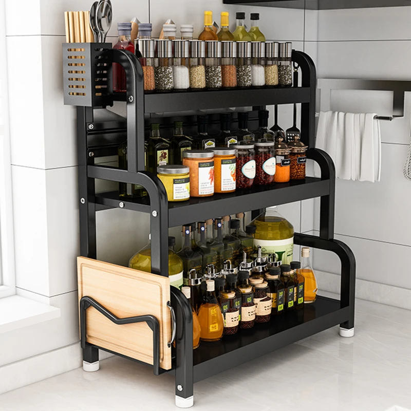厨房调料置物架多功能筷子刀架台面调味料厨具用品收纳架子多层