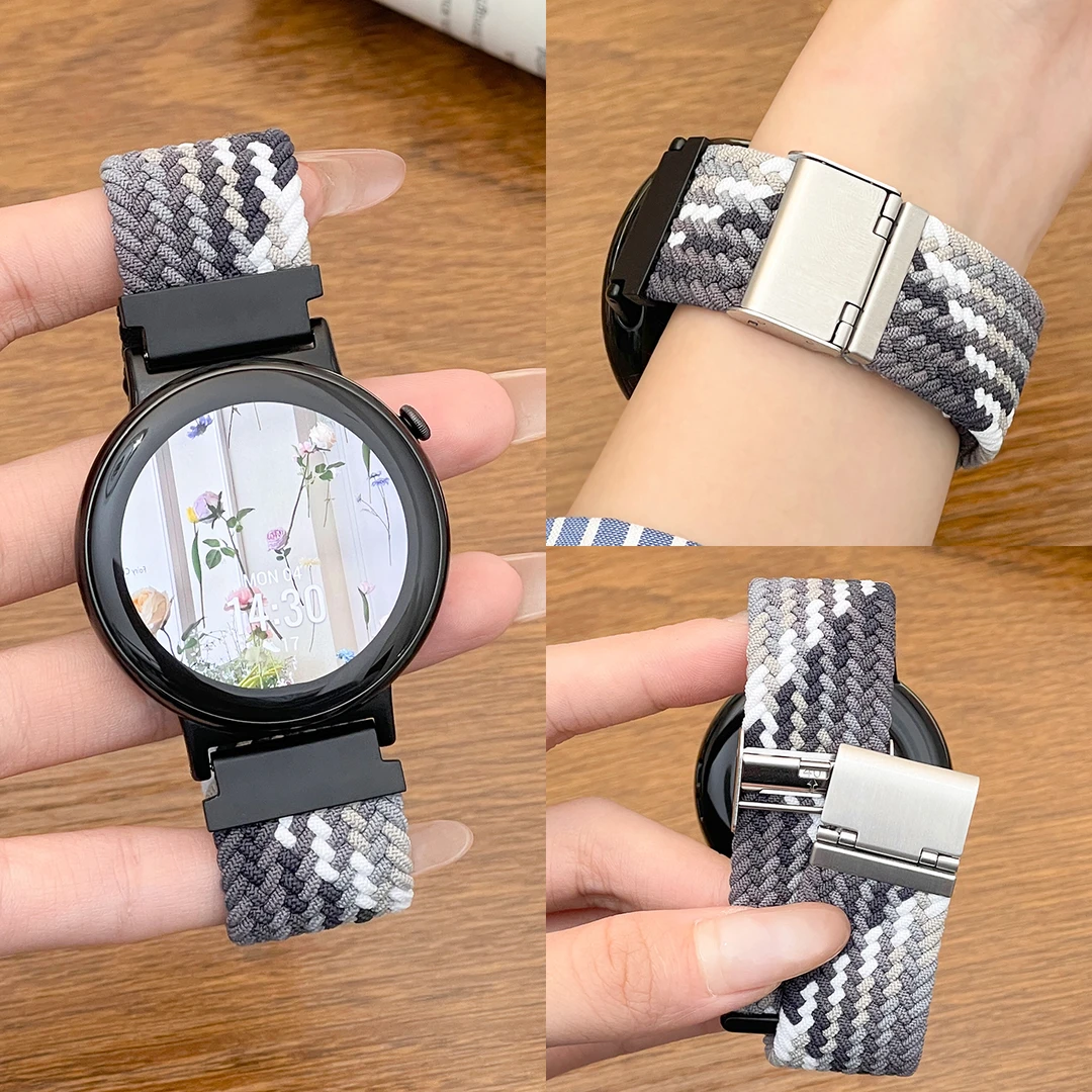 适用华为gt6时尚编织卡扣watch5/4/3男女GT5/4腕带5/6pro小米荣耀