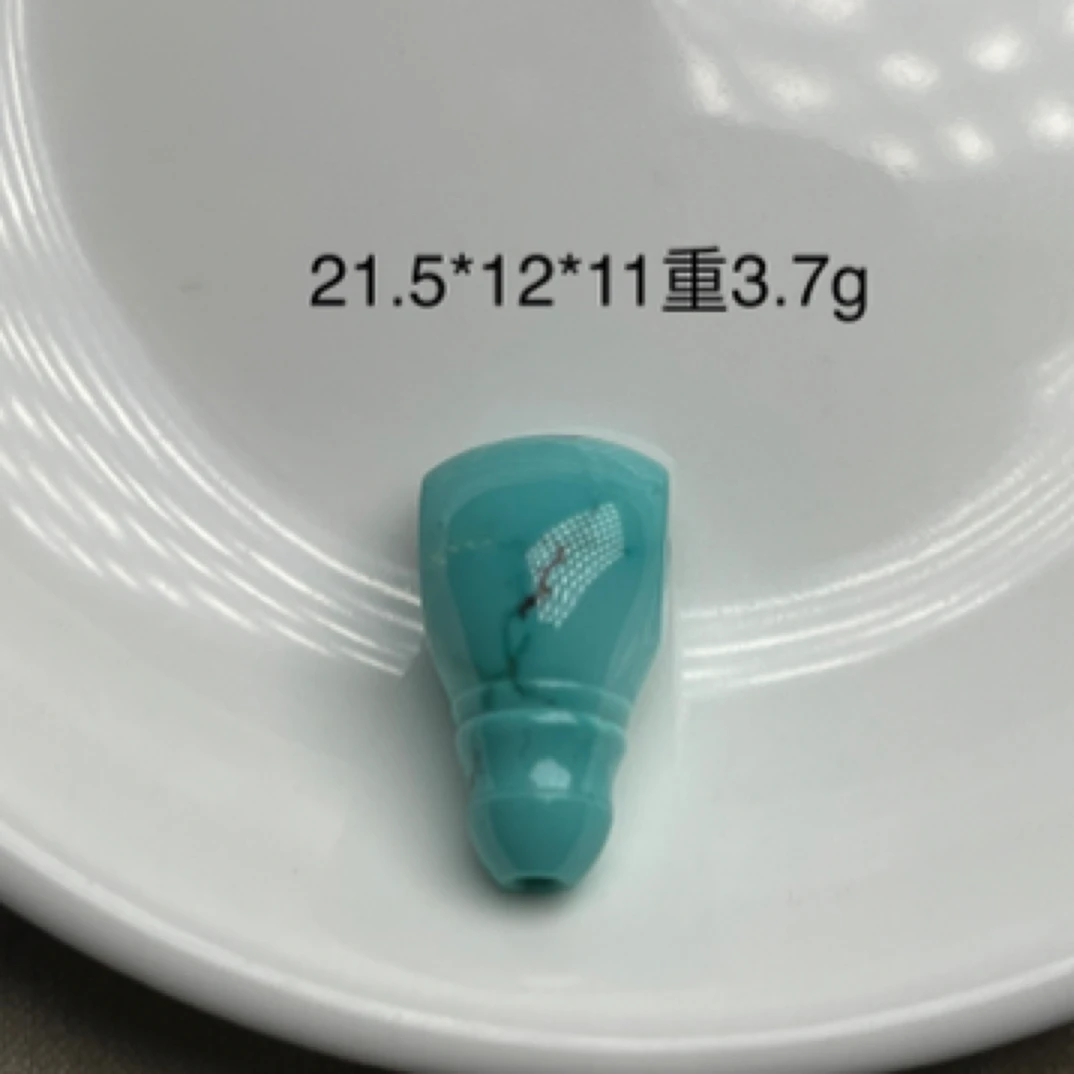 天然原矿绿松石玉化(三通佛头)