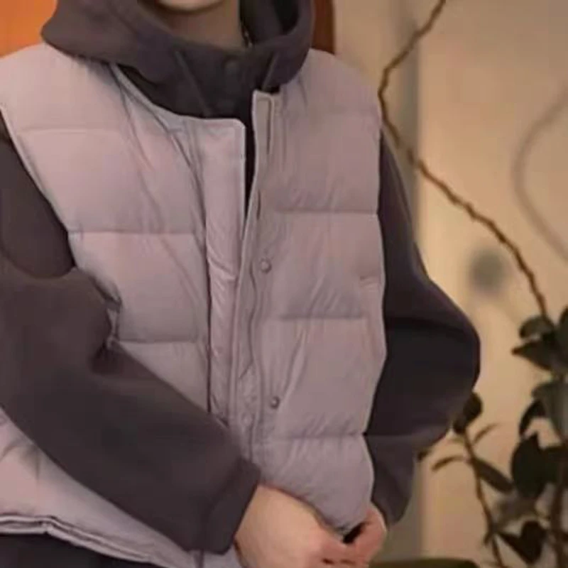 韩版圆领马甲女 2025冬季新款百搭羽绒无袖单件马夹外套 7123