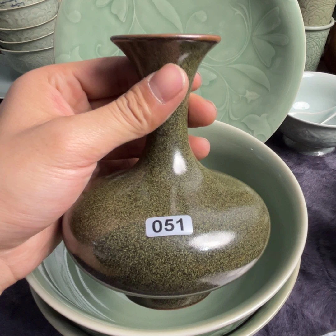 瓷茶叶末花插 051 号特价