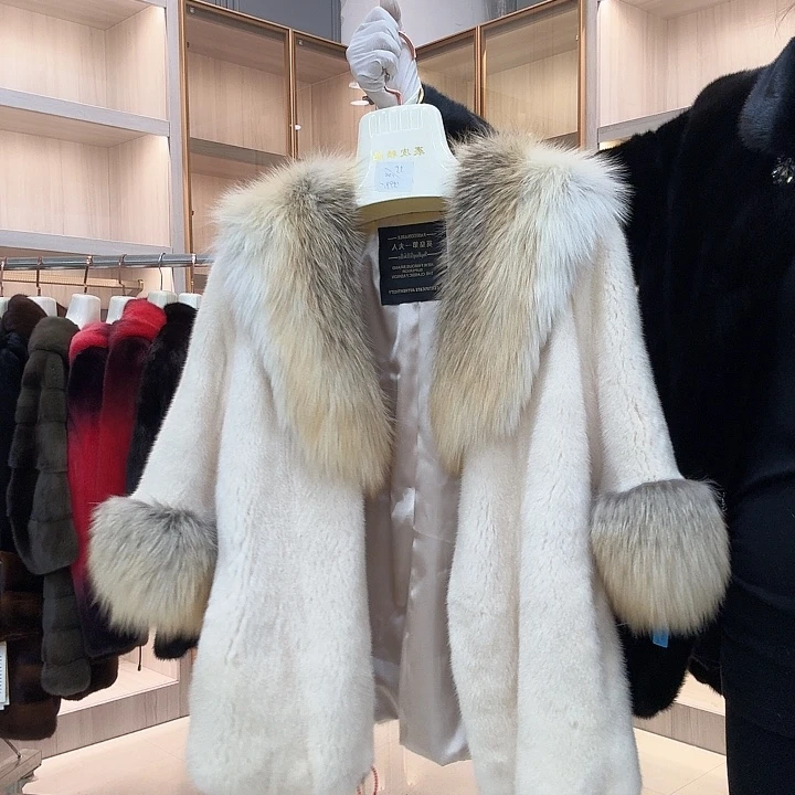 米色狐狸毛貂皮yh0069