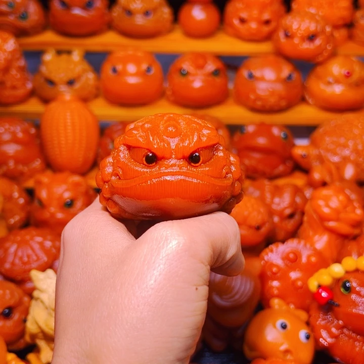 竹玉化竹雕恶霸金蟾5.9左右尺寸福利品不退不换