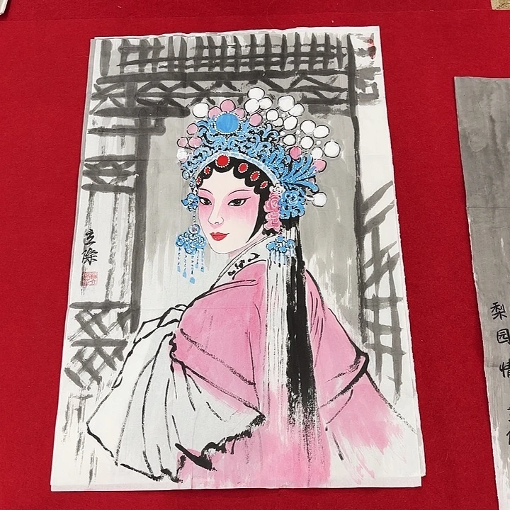 国画花鸟的翅膀和羽毛