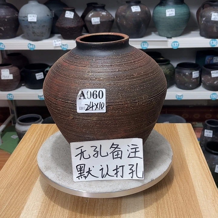 红陶手工制作工艺花盆